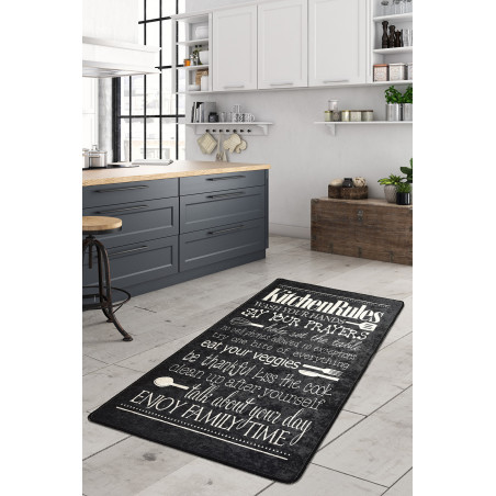 Covor Bucatarie Kitchen Black-01