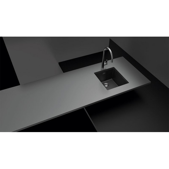 Chiuveta bucatarie schock greenwich n-100s cristadur puro, granit, montare pe/sub blat 40.6 x 45.6 cm