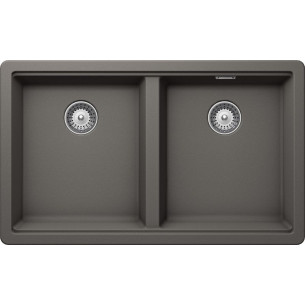 Chiuveta bucatarie Schock Greenwich N-200 Cristadur Silverstone, granit, montare pe/sub blat 75 x 45.5 cm