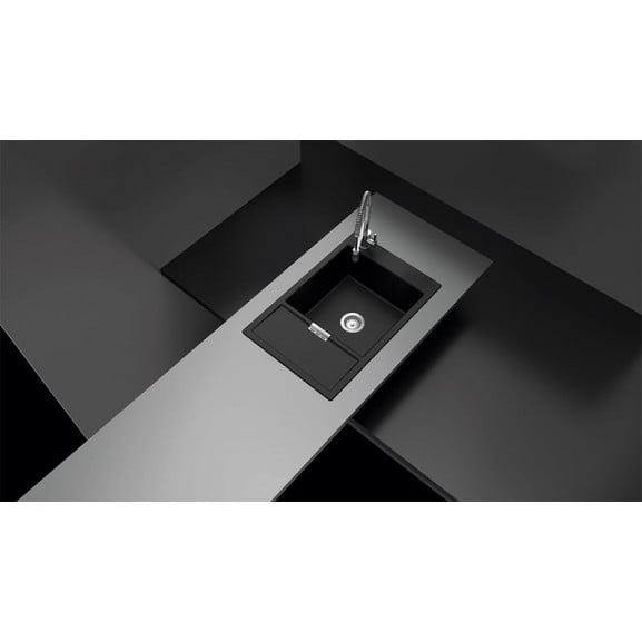 Chiuveta bucatarie schock mono d-100xs cristadur puro, granit, reversibila, montare pe blat 78 x 51 cm