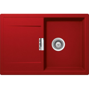 Chiuveta bucatarie Schock Mono D-100S Cristadur Rouge, granit, reversibila, montare pe blat 74 x 51 cm