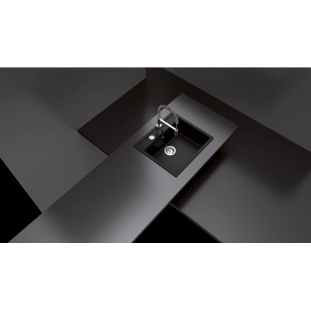 Chiuveta bucatarie Schock Mono N-100 Cristadur Puro cu sifon automat, granit, montare pe blat 57 x 51 cm-01