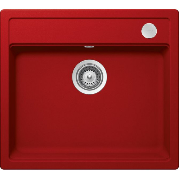 Poze Chiuveta bucatarie Schock Mono N-100 Cristadur Rouge cu sifon automat, granit, montare pe blat 57 x 51 cm