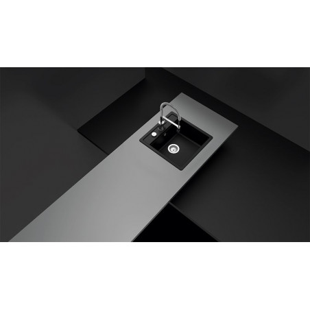 Chiuveta bucatarie Schock Mono N-100S Cristadur Puro cu sifon automat, granit, montare pe blat 49 x 51 cm-01