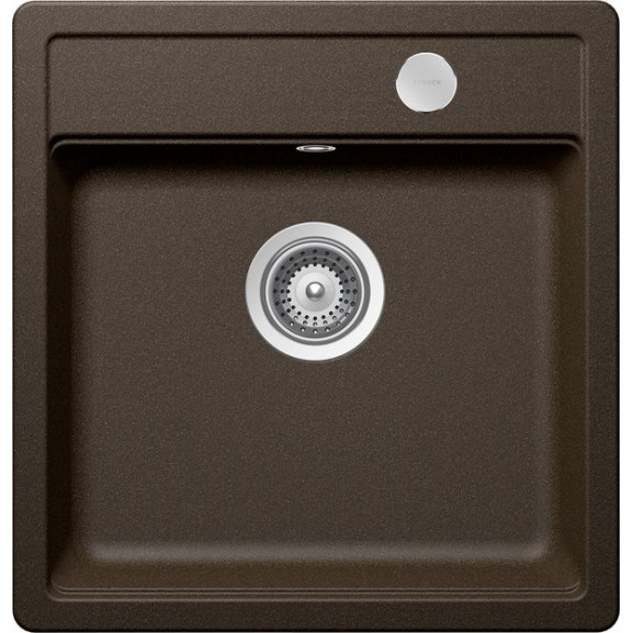 Chiuveta bucatarie Schock Mono N-100S Cristadur Bronze cu sifon automat, granit, montare pe blat 49 x 51 cm automat