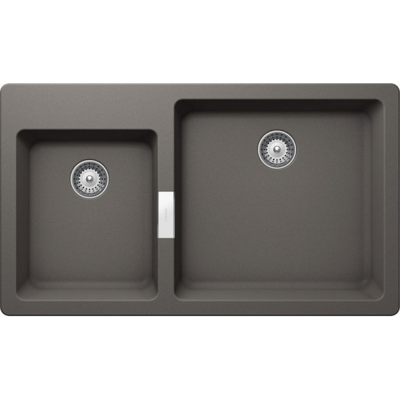 Poze Chiuveta bucatarie Schock Signus N-175 Cristadur Silverstone, granit, montare pe blat 86 x 50 cm