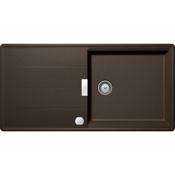 Chiuveta bucatarie Schock Tia D-100L Cristadur Bronze cu sifon automat, granit, reversibila, montare pe blat 100 x 50 cm 100