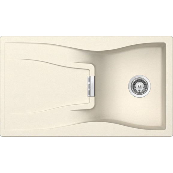Poze Chiuveta bucatarie Schock Waterfall D-100 Cristadur Magnolia, granit, reversibila, montare pe blat 86 x 50 cm