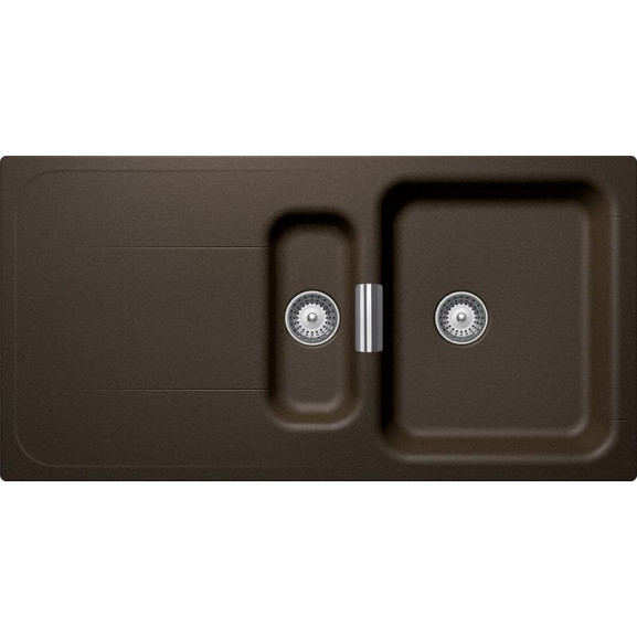 Chiuveta bucatarie Schock Wembley D-150 Cristadur Bronze, granit, reversibila, montare pe blat 100 x 51 cm 100