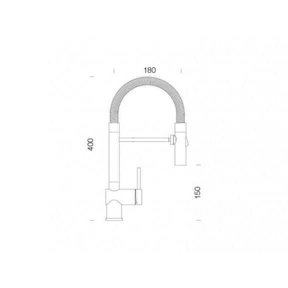 Baterie bucatarie Schock Sina Inox Periat, 2 tipuri de jet, cartus ceramic