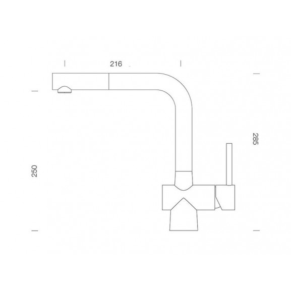 Baterie bucatarie Schock Laios White Gold cu dus extractibil, cartus ceramic