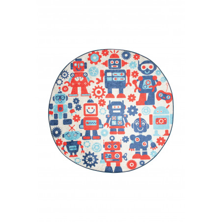 Covor Camera Copii Robot 140X140 cm Blue-01
