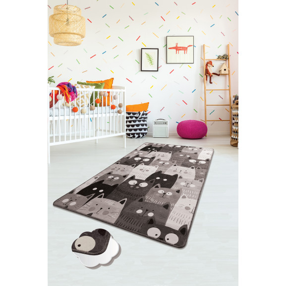 Covor Camera Copii Cats Grey