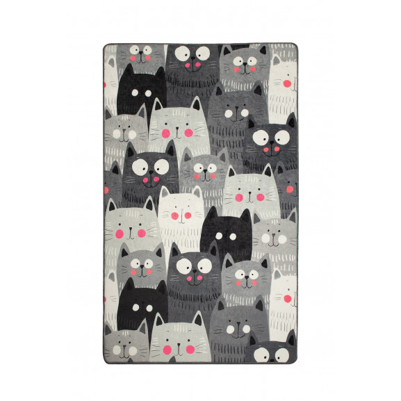 Covor Camera Copii Cats Grey