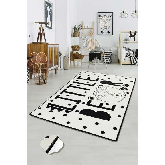 Covor Camera Copii Little Bear White