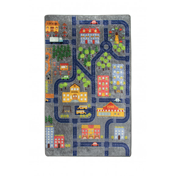 Covor Camera Copii Small Town Grey