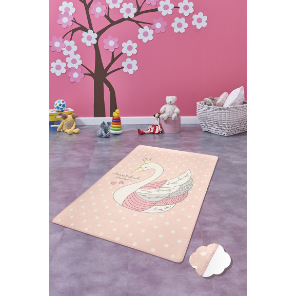 Covor Camera Copii Swan Pink