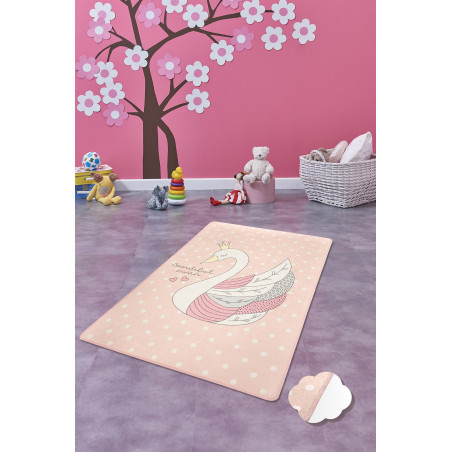 Covor Camera Copii Swan Pink-01