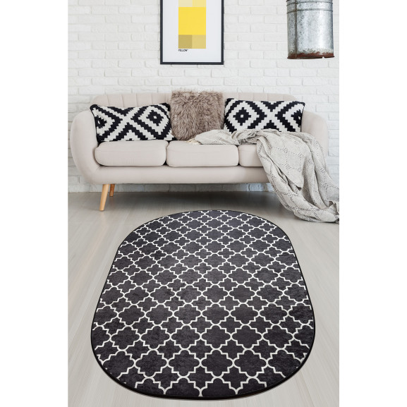 Covor Kupa Oval Black