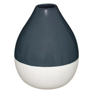 Vaza Ceramica Alb&Gri, H16 cm