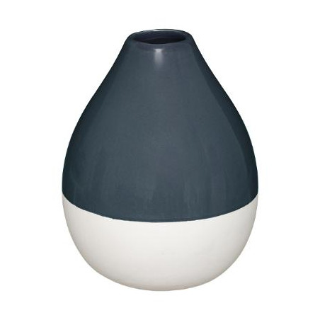 Vaza Ceramica Alb&Gri, H16 cm-01