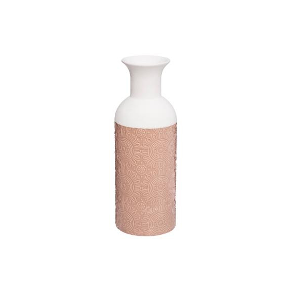 Vaza Ceramica Alb&Roz H25 cm