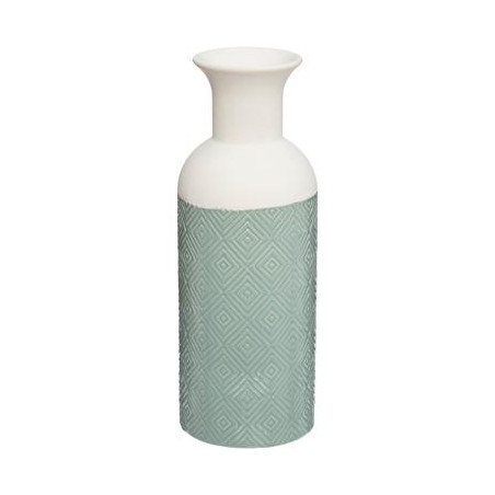 Vaza Ceramica Alb&Albastru H25 cm-01