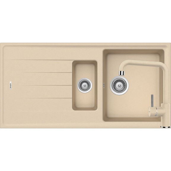 Poze Set chiuveta bucatarie Schock Element D-150 si baterie bucatarie Schock Fonos Cristalite Moonstone 100 x 50 cm