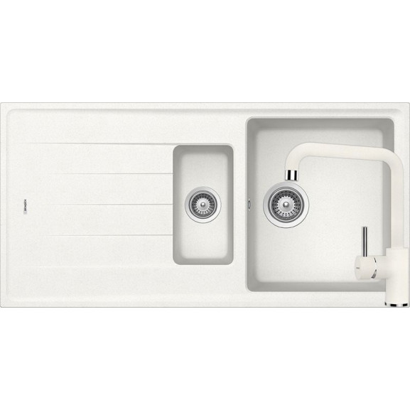 Poze Set chiuveta bucatarie Schock Element D-150 si baterie bucatarie Schock Fonos Cristalite Alpina 100 x 50 cm