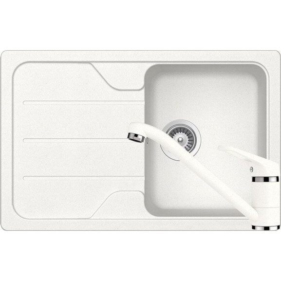 Poze Set chiuveta bucatarie Schock Formhaus D-100S si baterie bucatarie Schock Cosmo Cristalite Alpina 78 x 50 cm