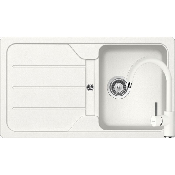 Poze Set chiuveta bucatarie Schock Formhaus D-100 si baterie bucatarie Schock Plutos Cristalite Alpina 86 x 50 cm