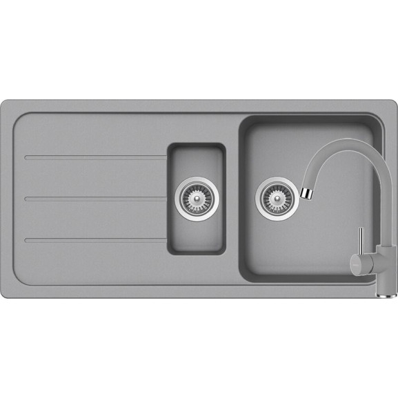 Set chiuveta bucatarie Schock Formhaus D-150Lsi baterie bucatarie Schock Plutos Cristalite Croma 100 x 50 cm 100