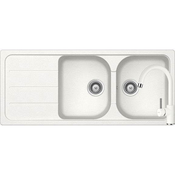 Poze Set chiuveta bucatarie Schock Formhaus D-200 si baterie bucatarie Schock Plutos Cristalite Alpina 116 x 50 cm