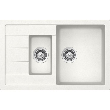Set chiuveta bucatarie Schock Manhattan D-150Ssi baterie bucatarie Schock Epos Cristalite Alpina cu dus extractibil 78 x 50 cm-01