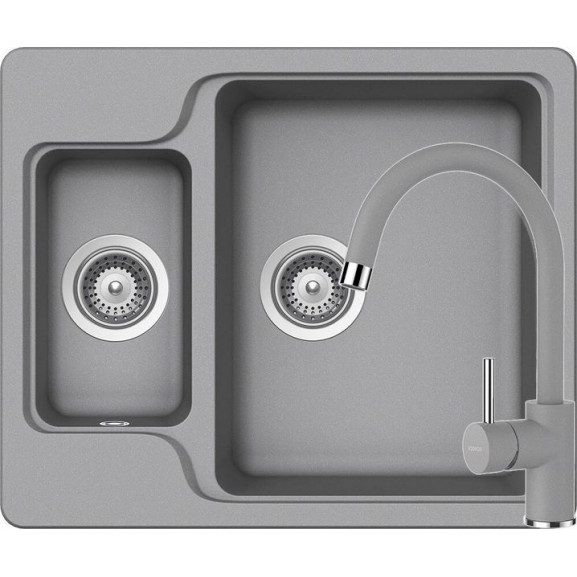 Poze Set chiuveta bucatarie Schock Manhattan N-150 si baterie bucatarie Schock Plutos Cristalite Croma 61 x 51 cm