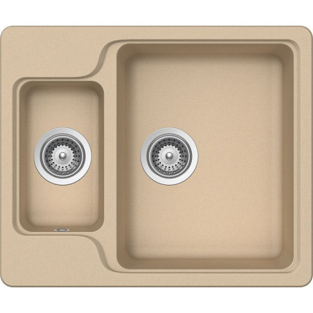 Set chiuveta bucatarie Schock Manhattan N-150 si baterie bucatarie Schock Plutos Cristalite Moonstone 61 x 51 cm-01