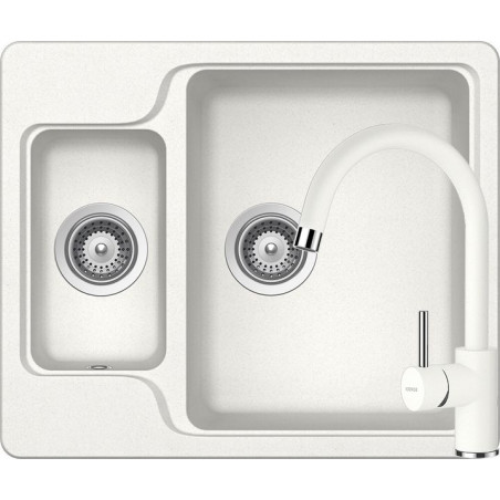 Set chiuveta bucatarie Schock Manhattan N-150 si baterie bucatarie Schock Plutos Cristalite Alpina 61 x 51 cm-01