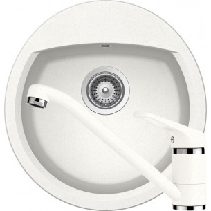 Set chiuveta bucatarie Schock Manhattan R-100 si baterie bucatarie Schock Cosmo Cristalite Alpina 47 x 49 cm