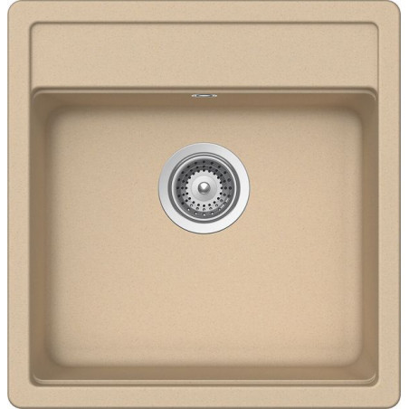 Set chiuveta bucatarie Schock Nemo N-100S si baterie bucatarie Schock Cosmo Cristalite Moonstone 49 x 51 cm-01