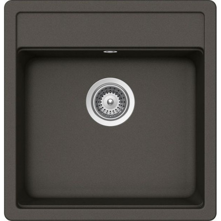 Set chiuveta bucatarie Schock Nemo N-100S si baterie bucatarie Schock Plutos Cristalite Asphalt49 x 51 cm-01