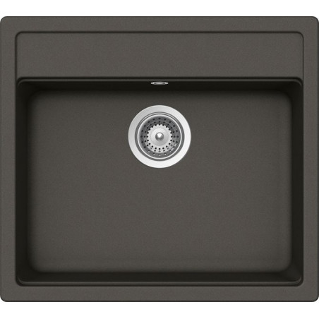 Set chiuveta bucatarie Schock Nemo N-100 si baterie bucatarie Schock Cosmo Cristalite Asphalt 57 x 51 cm-01