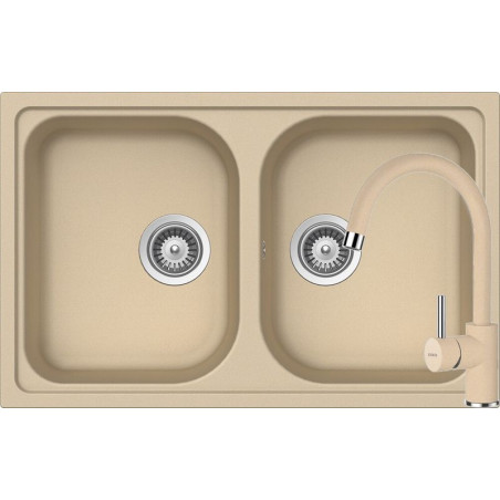 Set chiuveta bucatarie Schock Viola N-200S si baterie bucatarie Schock Plutos Cristalite Moonstone 79 x 50 cm-01