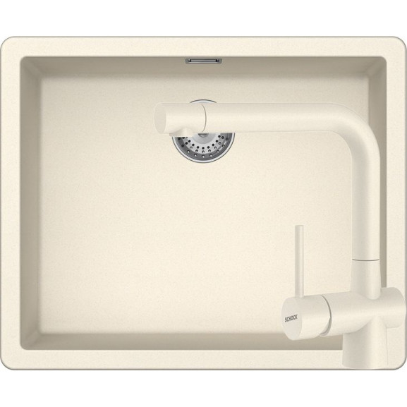 Poze Set chiuveta bucatarie Schock Greenwich N-100L si baterie bucatarie Schock Laios Cristadur Magnolia 55,6 x 45,6 cm