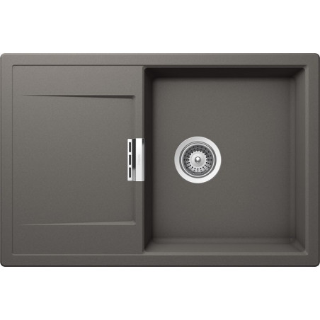 Set chiuveta bucatarie Schock Mono D-100 si baterie bucatarie Schock Laios Cristadur Silverstone cu dus extractibil 76,5 x 51 cm-01