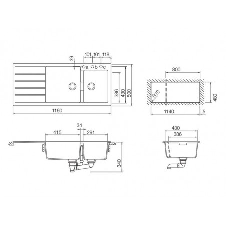 Set chiuveta bucatarie Schock Signus D-175 si baterie bucatarie Schock Laios Cristadur Polaris cu dus extractibil 116 x 50 cm-01