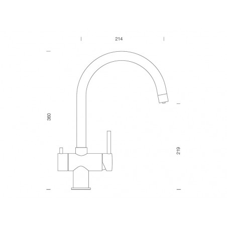 Baterie bucatarie Schock Ares Inox Periat, 3 cai, cartus ceramic-01