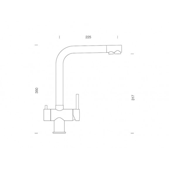 Poza Baterie bucatarie Schock Vitus Inox Periat, 3 cai, cartus ceramic