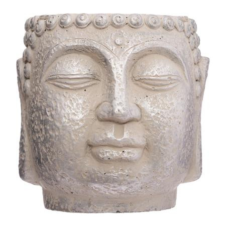 Ghiveci Cap Buddha H17,5 cm Crem-01