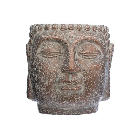 Poze Ghiveci Cap Buddha H17,5 cm Maro