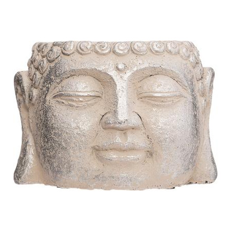 Ghiveci Cap Buddha H9 cm Crem-01